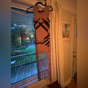 Sabo skirt fringe dress (xs/s)